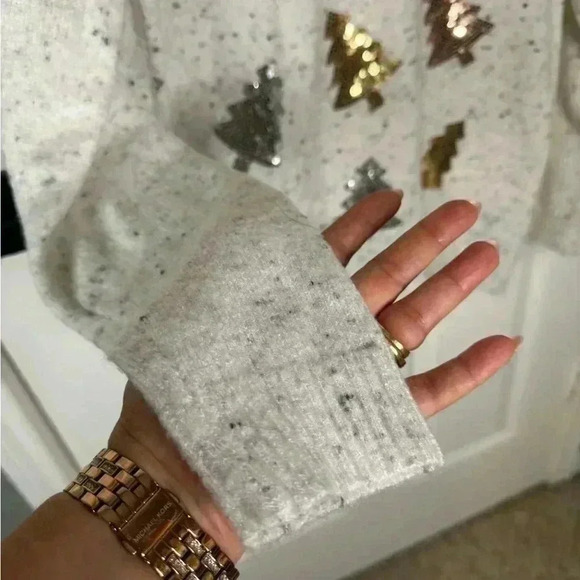 Karen Scott Petite Sequined-Tree Sweater, Created for Macy's. - Picture 8 of 11